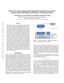 CPS-LLM: Large Language Model based Safe Usage Plan Generator for
  Human-in-the-Loop Human-in-the-Plant Cyber-Physical System
