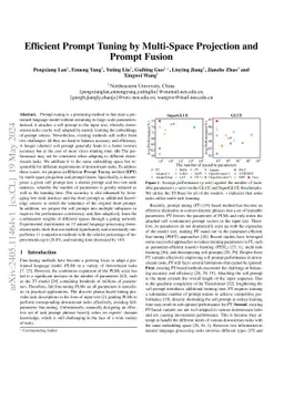 Efficient Prompt Tuning by Multi-Space Projection and Prompt Fusion