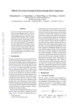 Effective In-Context Example Selection through Data Compression