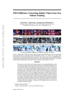 FIFO-Diffusion: Generating Infinite Videos from Text without Training