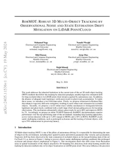 RobMOT: Robust 3D Multi-Object Tracking by Observational Noise and State Estimation Drift Mitigation on LiDAR PointCloud