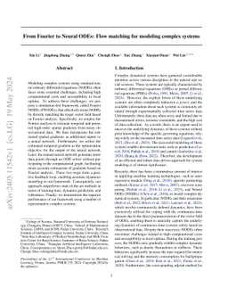 From Fourier to Neural ODEs: Flow Matching for Modeling Complex Systems