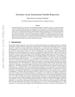 Geometry-Aware Instrumental Variable Regression