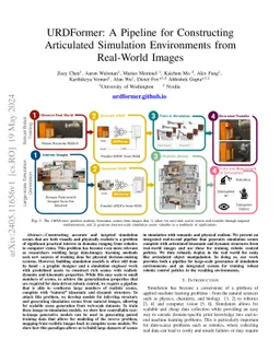 URDFormer: A Pipeline for Constructing Articulated Simulation
  Environments from Real-World Images