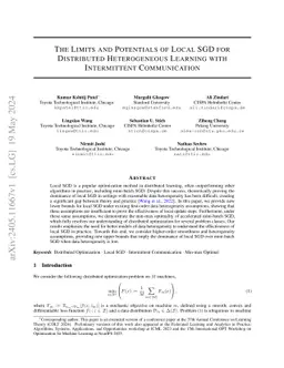 The Limits and Potentials of Local SGD for Distributed Heterogeneous
  Learning with Intermittent Communication