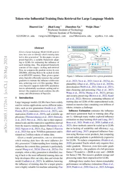 Token-wise Influential Training Data Retrieval for Large Language Models