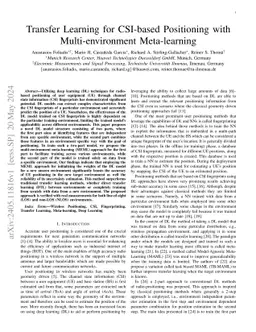 Transfer Learning for CSI-based Positioning with Multi-environment
  Meta-learning