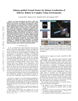 Salience-guided Ground Factor for Robust Localization of Delivery Robots
  in Complex Urban Environments