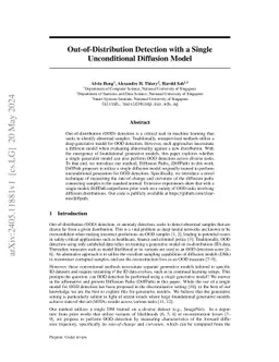 Out-of-Distribution Detection with a Single Unconditional Diffusion
  Model