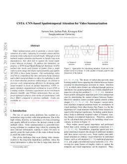 CSTA: CNN-based Spatiotemporal Attention for Video Summarization