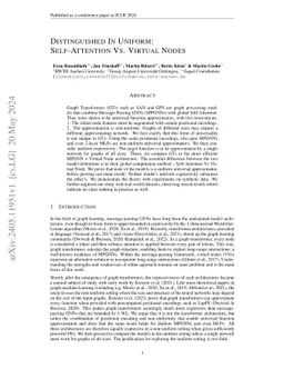 Distinguished In Uniform: Self Attention Vs. Virtual Nodes
