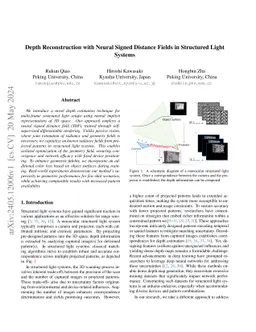 Depth Reconstruction with Neural Signed Distance Fields in Structured
  Light Systems