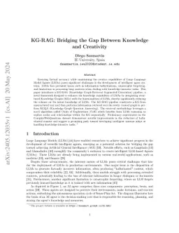 KG-RAG: Bridging the Gap Between Knowledge and Creativity