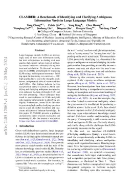 CLAMBER: A Benchmark of Identifying and Clarifying Ambiguous Information
  Needs in Large Language Models