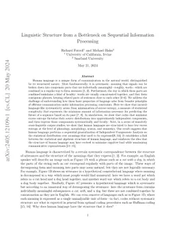 Linguistic Structure from a Bottleneck on Sequential Information Processing