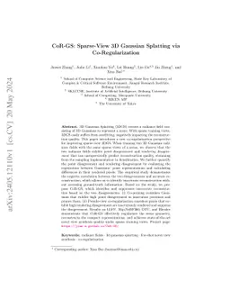 CoR-GS: Sparse-View 3D Gaussian Splatting via Co-Regularization