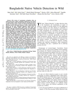 Bangladeshi Native Vehicle Detection in Wild