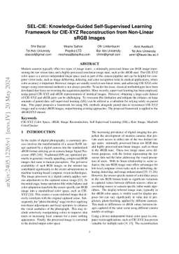 SEL-CIE: Knowledge-Guided Self-Supervised Learning Framework for CIE-XYZ
  Reconstruction from Non-Linear sRGB Images