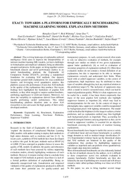 EXACT: Towards a platform for empirically benchmarking Machine Learning
  model explanation methods