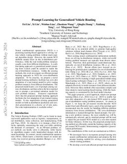 Prompt Learning for Generalized Vehicle Routing