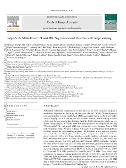 Large-Scale Multi-Center CT and MRI Segmentation of Pancreas with Deep
  Learning