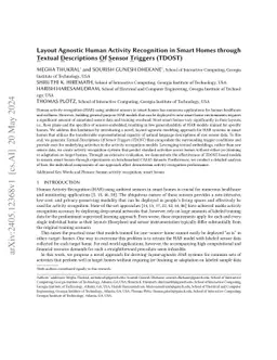 Layout Agnostic Human Activity Recognition in Smart Homes through
  Textual Descriptions Of Sensor Triggers (TDOST)