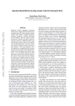 Question-Based Retrieval using Atomic Units for Enterprise RAG