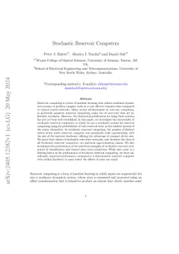 Stochastic Reservoir Computers
