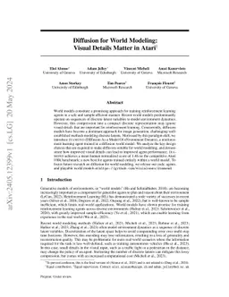 Diffusion for World Modeling: Visual Details Matter in Atari