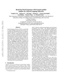 Resolving Word Vagueness with Scenario-guided Adapter for Natural
  Language Inference