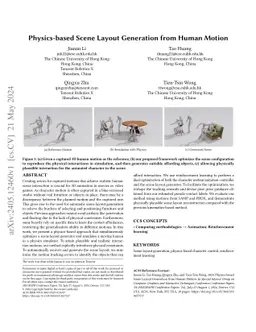 Physics-based Scene Layout Generation from Human Motion