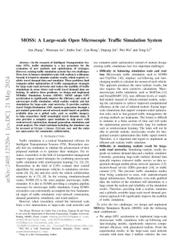 MOSS: A Large-scale Open Microscopic Traffic Simulation System