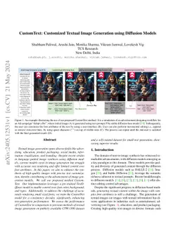 CustomText: Customized Textual Image Generation using Diffusion Models