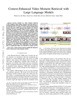 Context-Enhanced Video Moment Retrieval with Large Language Models