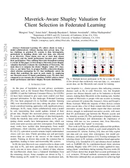 Maverick-Aware Shapley Valuation for Client Selection in Federated
  Learning
