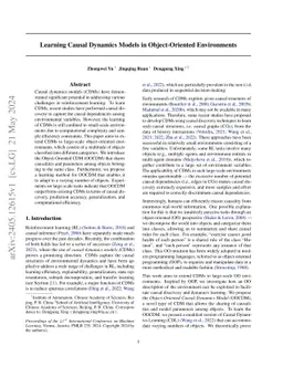 Learning Causal Dynamics Models in Object-Oriented Environments