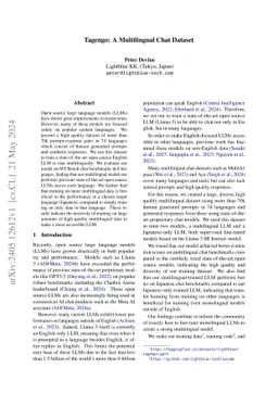 Tagengo: A Multilingual Chat Dataset