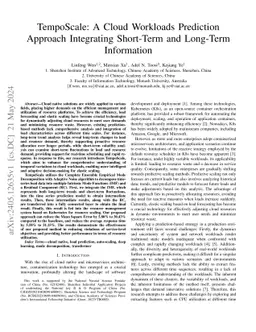 TempoScale: A Cloud Workloads Prediction Approach Integrating Short-Term
  and Long-Term Information
