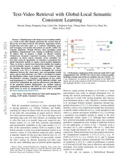 Text-Video Retrieval with Global-Local Semantic Consistent Learning
