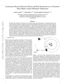 Leveraging Neural Radiance Fields for Pose Estimation of an Unknown
  Space Object during Proximity Operations
