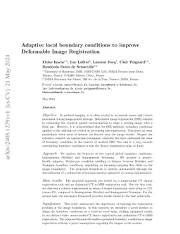 Adaptive local boundary conditions to improve Deformable Image
  Registration
