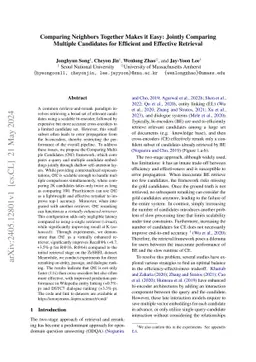 Comparing Neighbors Together Makes it Easy: Jointly Comparing Multiple
  Candidates for Efficient and Effective Retrieval