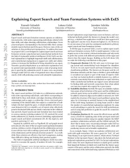 Explaining Expert Search and Team Formation Systems with ExES