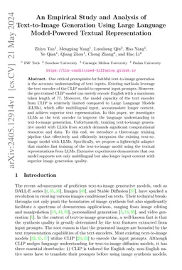 An Empirical Study and Analysis of Text-to-Image Generation Using Large
  Language Model-Powered Textual Representation