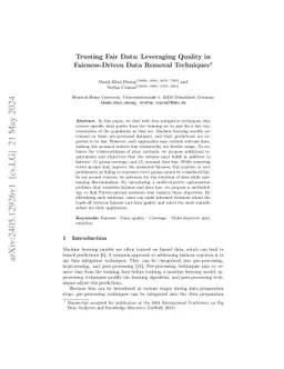 Trusting Fair Data: Leveraging Quality in Fairness-Driven Data Removal
  Techniques