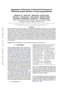 Aggregation of Reasoning: A Hierarchical Framework for Enhancing Answer
  Selection in Large Language Models