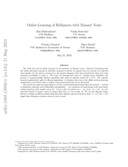 Online Learning of Halfspaces with Massart Noise