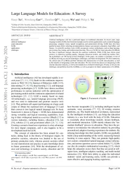 Large Language Models for Education: A Survey