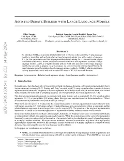 Assisted Debate Builder with Large Language Models