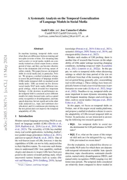 A Systematic Analysis on the Temporal Generalization of Language Models
  in Social Media